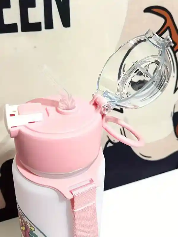 Butelka bidon z rurką do wody / napojów z motywem czaszki meksykańskiej