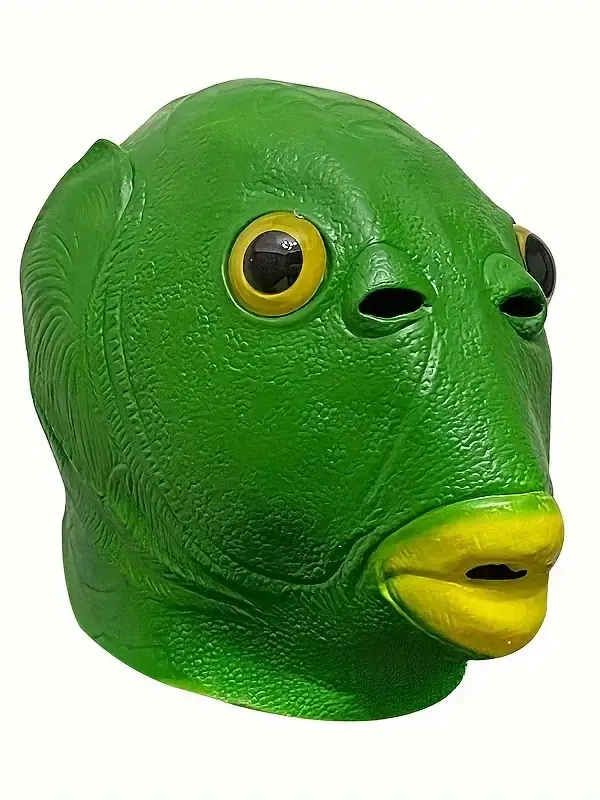 śmieszna maska zielona ryba