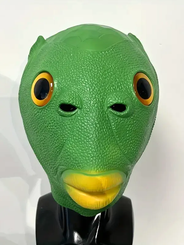 śmieszna maska zielona ryba